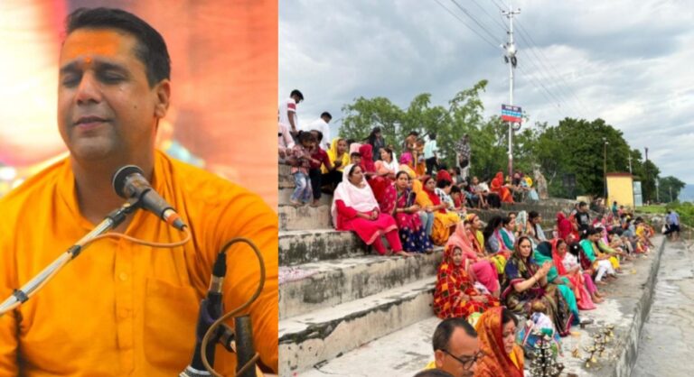 इंडो-नेपाल अंतरराष्ट्रीय सीमा में शारदा तट पर उत्तराखण्ड के युवा भजन गायक कपिल भार्गव द्वारा गाई गई-सावन की सबको बधाई श्री राधा रानी झूलन को आई…भजनों में झूमे श्रद्धालु।