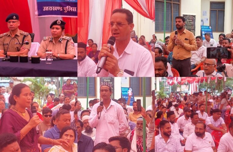 खटीमा-“मिशन संवाद – सुनवाई भी, समाधान भी” जनता दरबार में आईजी कुमायूँ  रिद्धिम अग्रवाल ने सुनी समस्याएं, दिए त्वरित समाधान के आदेश – नशा व साइबर अपराध पर जीरो टॉलरेंस का ऐलान।