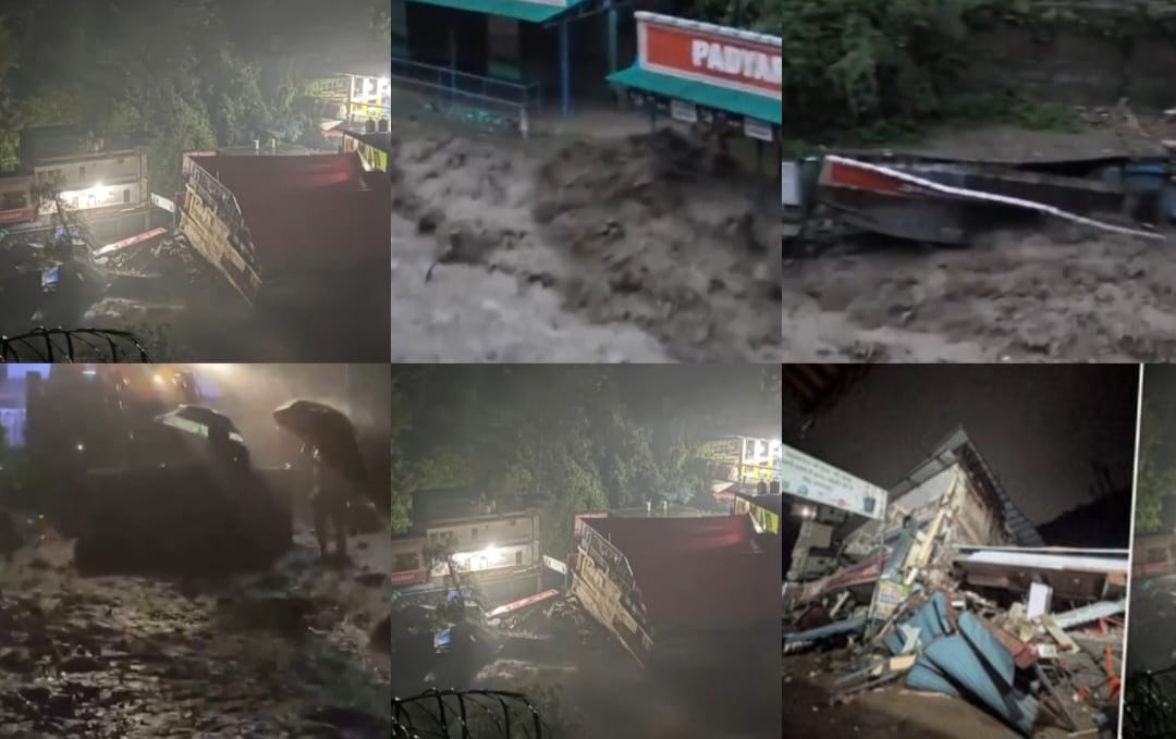 देहरादून- सहस्रधारा कारलीगाढ़ में देर रात फटा बादल,रात में आफत मुख्य बाजार में आया मलबा, रेस्क्यू ऑपरेशन जारी कई होटल-दुकानों को नुकसान।