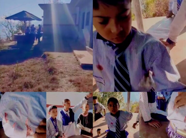 स्कूल में घुसा भालू….सहमे बच्चे, कमरों में छिपे, दरवाज़ा तोड़ एक मासूम को उठा ले गया भालू,मची चीख पुकार , शिक्षकों और बच्चों की बहादुरी से बची मासूम की जान।