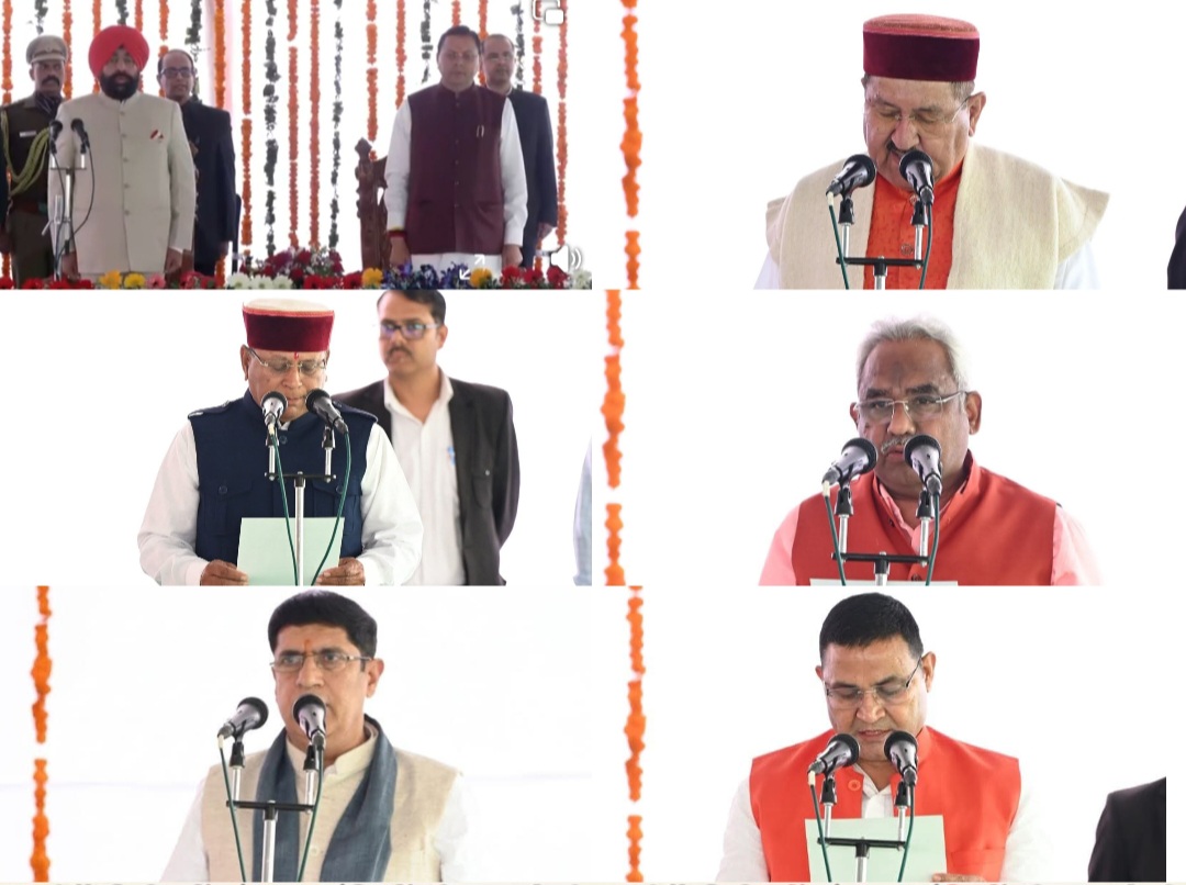 उत्तराखण्ड -धामी मंत्रिमंडल का बहुप्रतीक्षित विस्तार, 5 नए मंत्रियों को राज्यपाल ने दिलाई शपथ; क्षेत्रीय व जातीय संतुलन पर खास जोर।